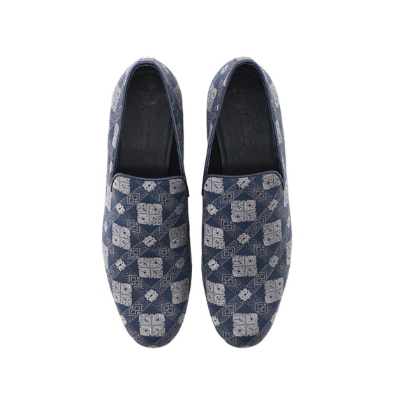 Jimmy Choo Loafers Sloane Blue Slip-On Shoes Size 11.5 New - Picture 7 of 7